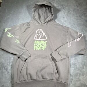 Meow Wolf Continuum Hoodie Men's Size XL Gray Neon Graphic Pullover Sweatshirt